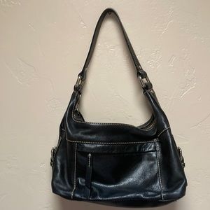 Black Fossil Leather Purse